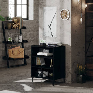 Hochglanz Sideboard Schwarz 57x35x70 cm