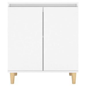 Weißes Sideboard mit Massivholzbeinen 60x35x70 cm
