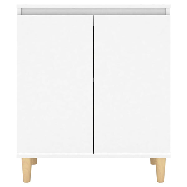 Weißes Sideboard mit Massivholzbeinen 60x35x70 cm