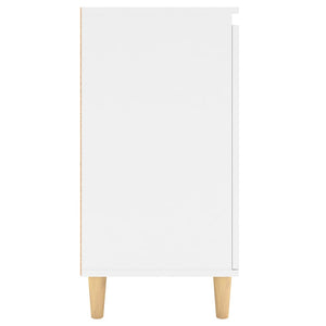 Weißes Sideboard mit Massivholzbeinen 60x35x70 cm