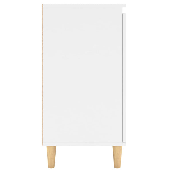 Weißes Sideboard mit Massivholzbeinen 60x35x70 cm