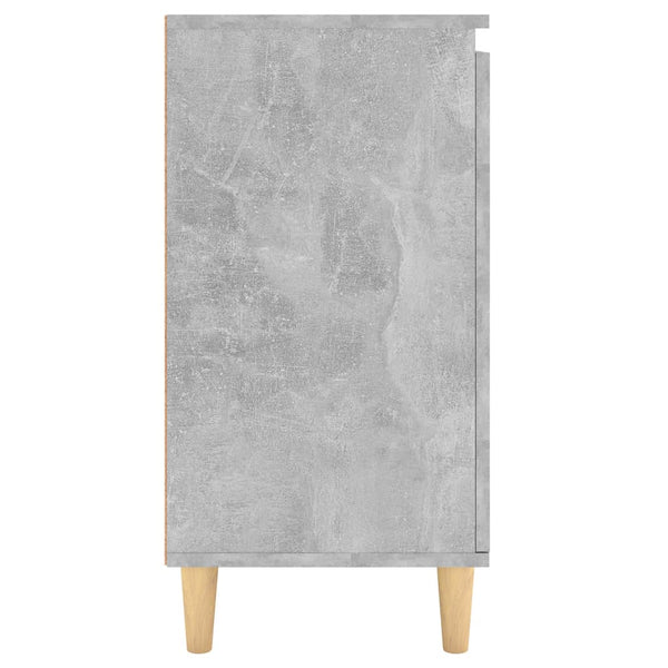 Betongraues Sideboard mit Holzbeinen, 60 cm