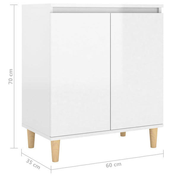 Hochglanz Sideboard Weiß 60x35x70 cm