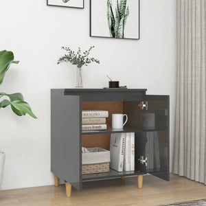 Hochglanz Grau Sideboard 60x35x70 cm