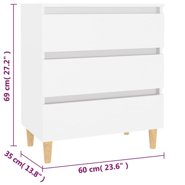 Weißes Sideboard 60x35x69 cm