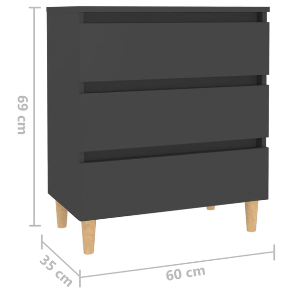 Graues Sideboard 60 cm
