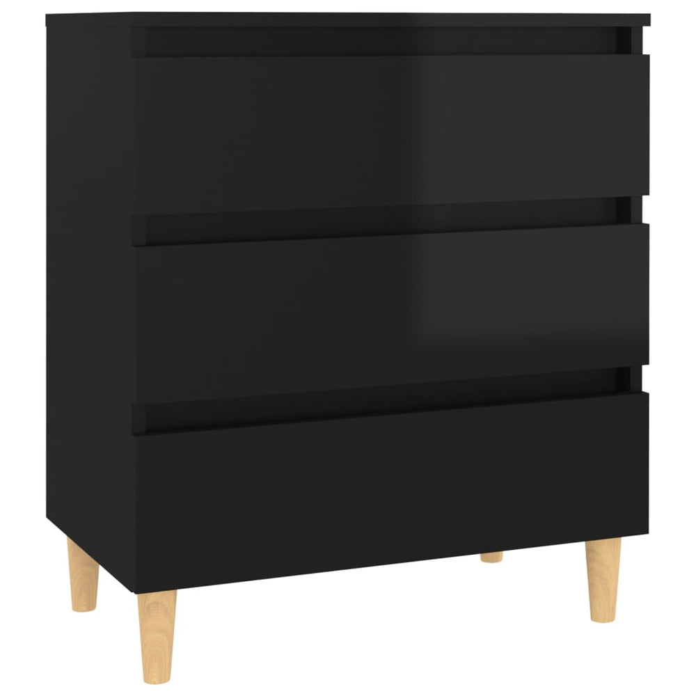 Hochglanz Sideboard Schwarz 60 cm