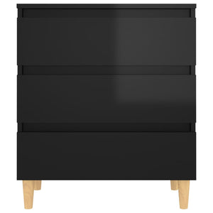 Hochglanz Sideboard Schwarz 60 cm