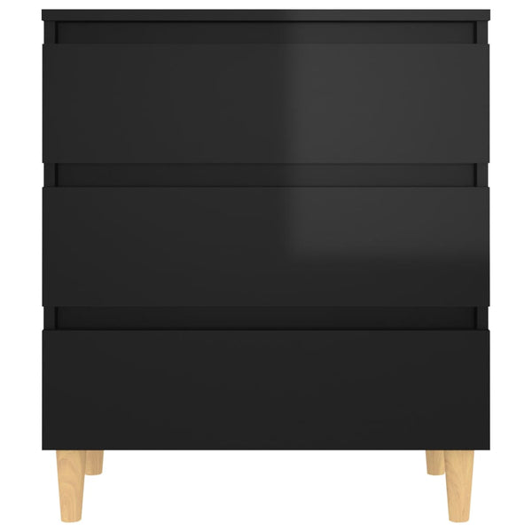 Hochglanz Sideboard Schwarz 60 cm