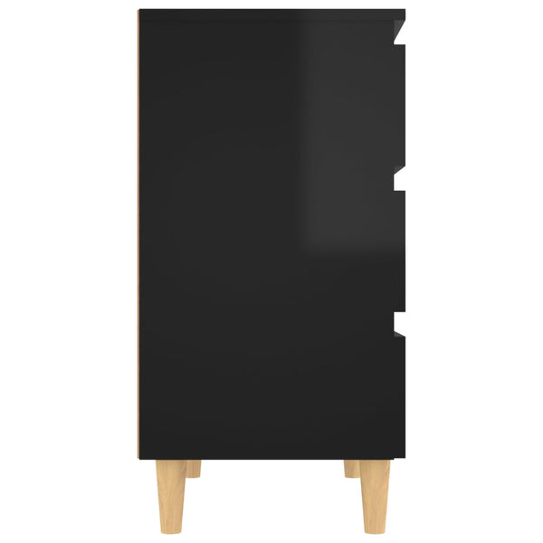 Hochglanz Sideboard Schwarz 60 cm