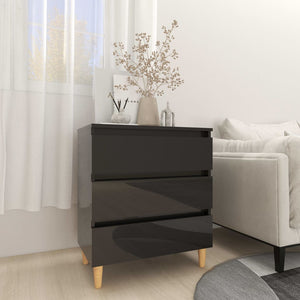 Hochglanz Sideboard Schwarz 60 cm