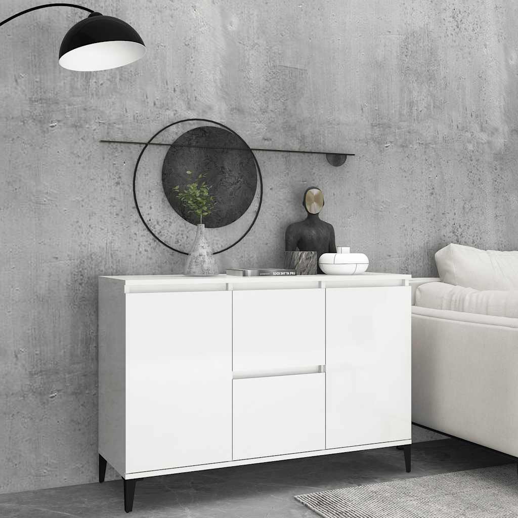 Hochglanz Weißes Sideboard 102 cm