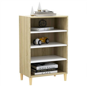 Sideboard Weiß Sonoma-Eiche 57x35x90 cm