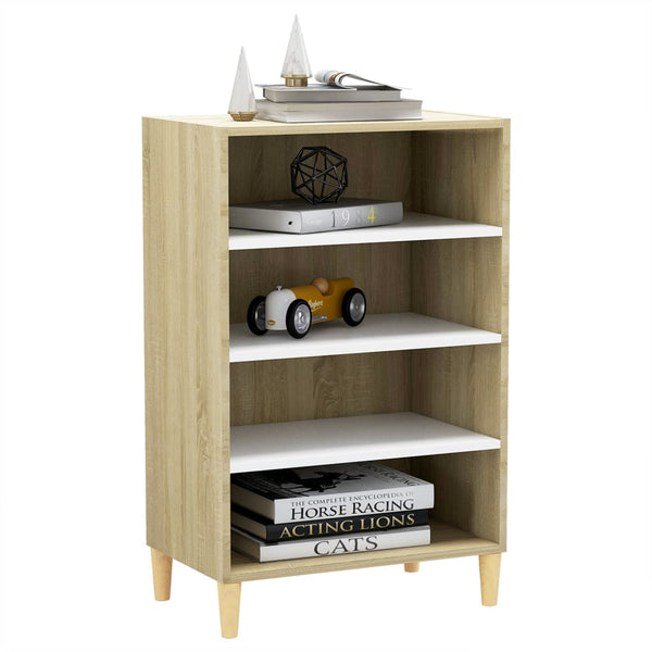 Sideboard Weiß Sonoma-Eiche 57x35x90 cm