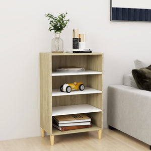 Sideboard Weiß Sonoma-Eiche 57x35x90 cm