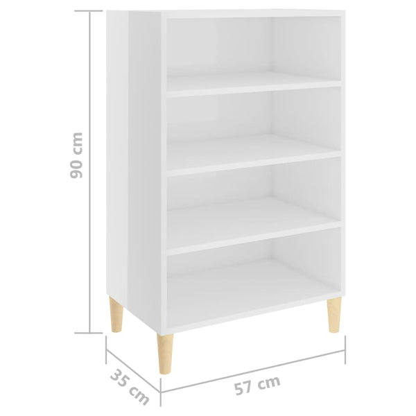 Hochglanz Sideboard Weiß 90cm