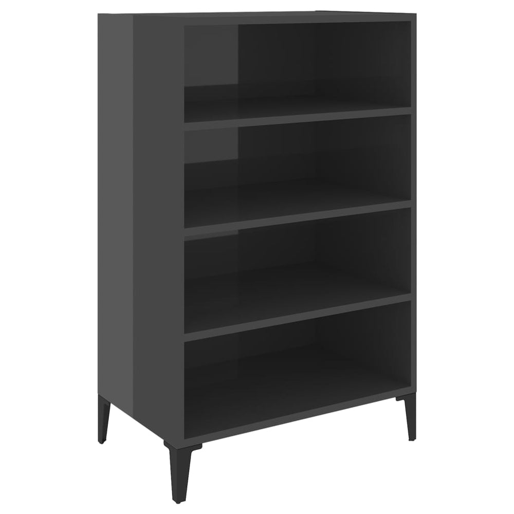 Hochglanz Sideboard Grau 57x35x90cm