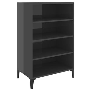 Hochglanz Sideboard Grau 57x35x90cm