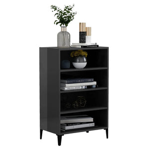 Hochglanz Sideboard Grau 57x35x90cm