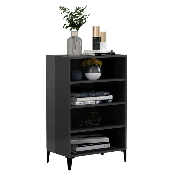 Hochglanz Sideboard Grau 57x35x90cm