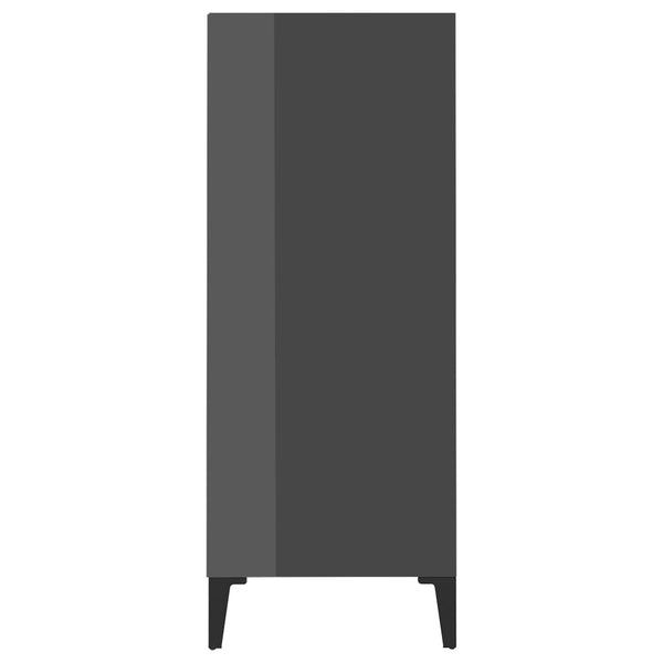 Hochglanz Sideboard Grau 57x35x90cm