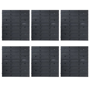 96-tlg. Behälter-Set für Kleinteile mit Wandplatten Rot Schwarz