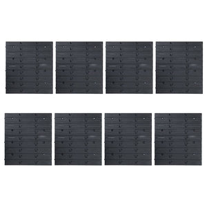 128-tlg. Behälter-Set für Kleinteile mit Wandplatten Blau