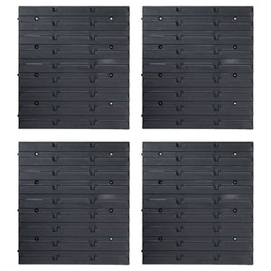 80-tlg. Behälter-Set für Kleinteile mit Wandplatten Rot Schwarz