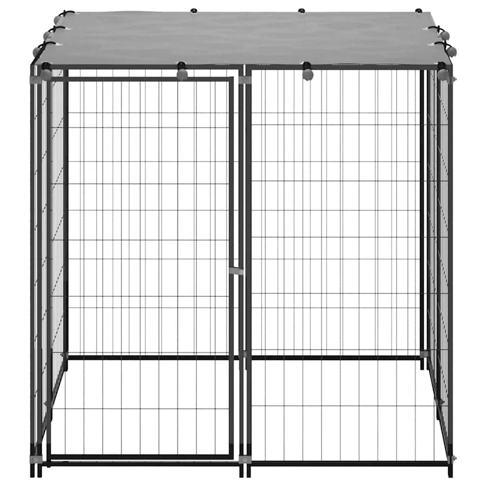Hundezwinger 110x110x110 cm Stahl Schwarz