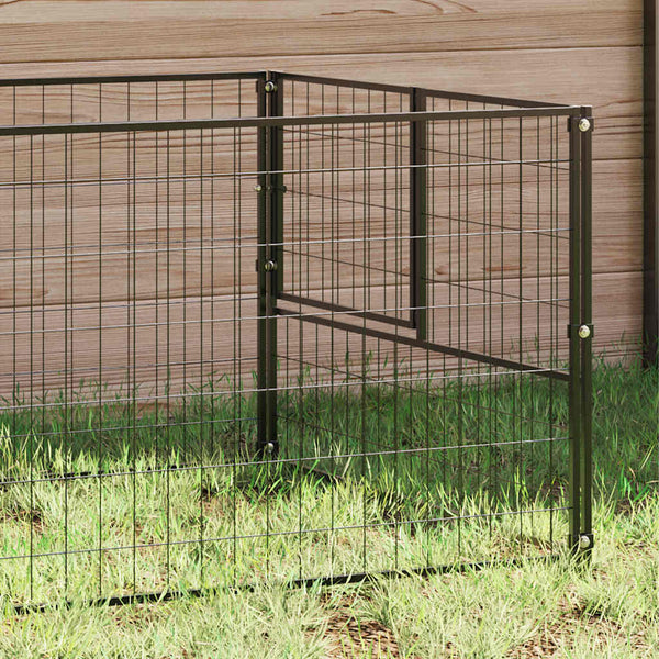 Hundezwinger Schwarz 100x100x70 cm Stahl