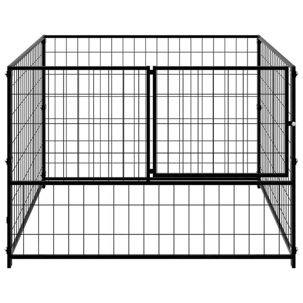 Hundezwinger Schwarz 100x100x70 cm Stahl