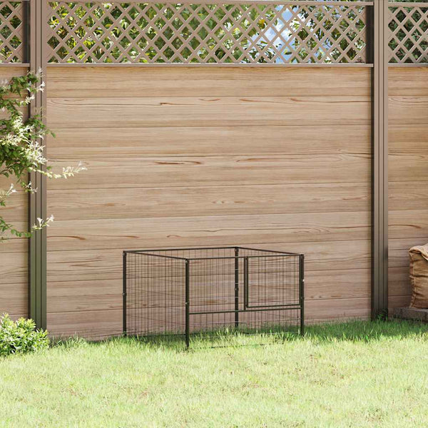 Hundezwinger Schwarz 100x100x70 cm Stahl