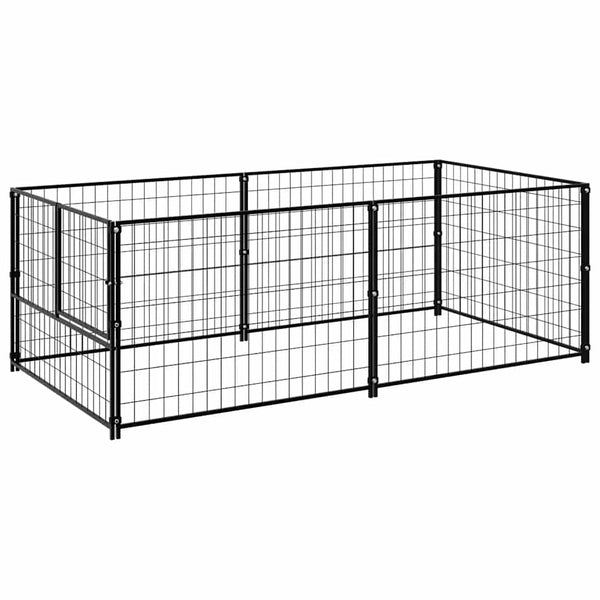 Hundezwinger Schwarz 200x100x70 cm Stahl