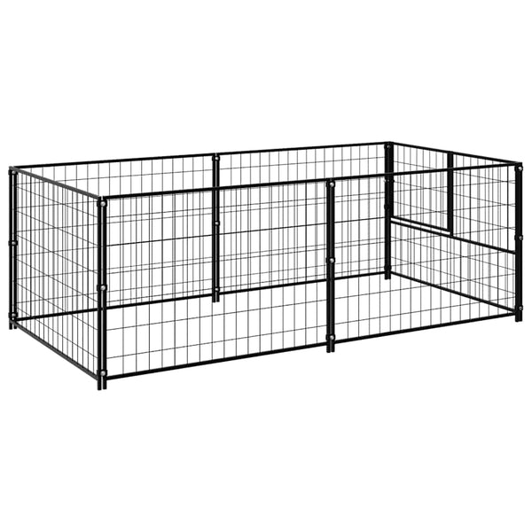 Hundezwinger Schwarz 200x100x70 cm Stahl