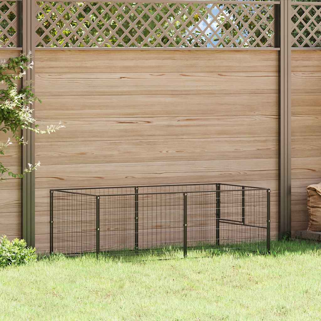 Hundezwinger Schwarz 200x100x70 cm Stahl