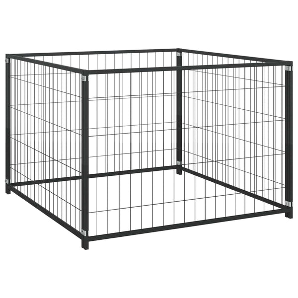 Hundezwinger Schwarz 300x100x70 cm Stahl