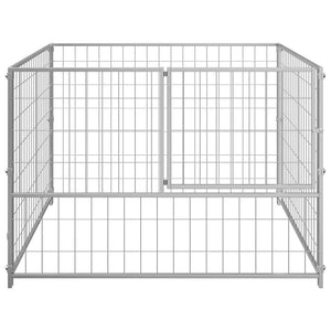 Hundezwinger Silbern 100x100x70 cm Stahl