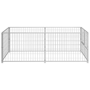 Hundezwinger Silbern 200x100x70 cm Stahl