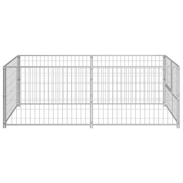 Hundezwinger Silbern 200x100x70 cm Stahl