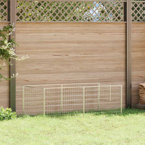 Hundezwinger Silbern 200x100x70 cm Stahl