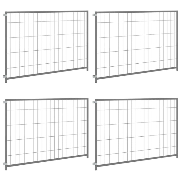Hundezwinger Silbern 300x100x70 cm Stahl