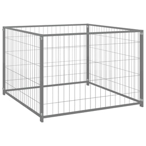 Hundezwinger Silbern 300x100x70 cm Stahl