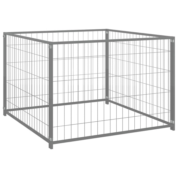 Hundezwinger Silbern 300x100x70 cm Stahl