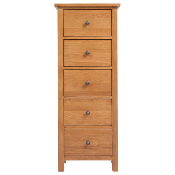 Hohe Kommode Eiche Massivholz 45x32x110 cm