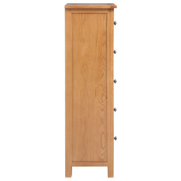 Hohe Kommode Eiche Massivholz 45x32x110 cm