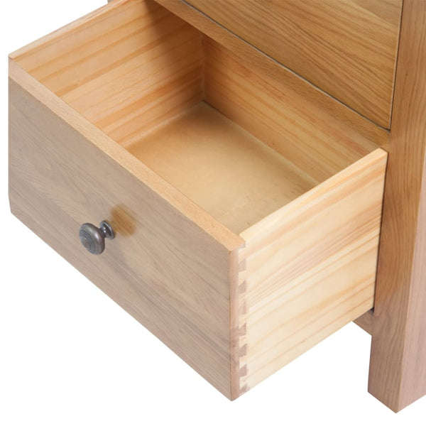 Hohe Kommode Eiche Massivholz 45x32x110 cm