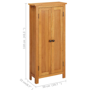 Massivholz Schrank Eiche 50x22x110 cm