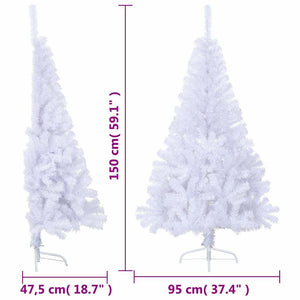 Halb Weihnachtsbaum Künstlich Weiß 150cm