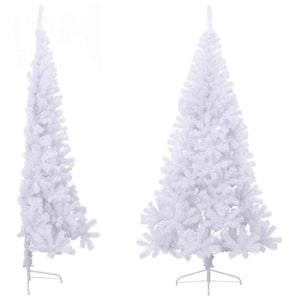 Halber Weihnachtsbaum Weiß 180cm