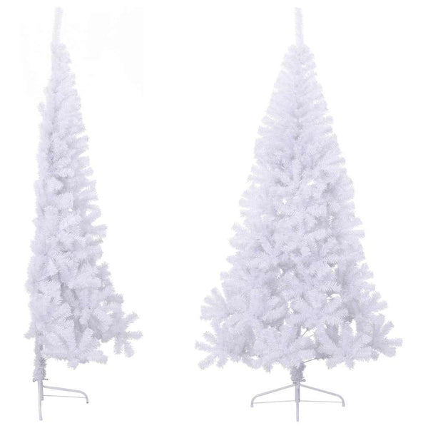 Halber Weihnachtsbaum Weiß 180cm